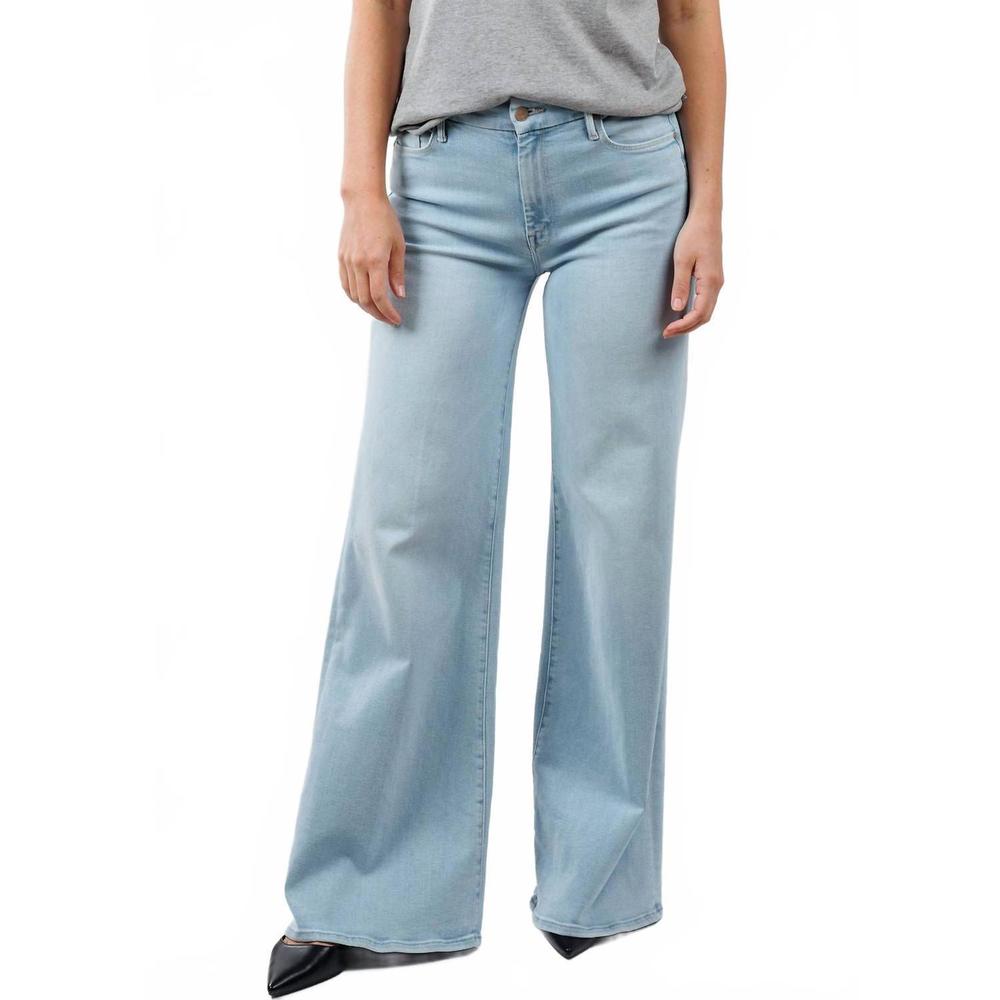 MOTHER Light Blue Wide Leg Skinny Jeans
